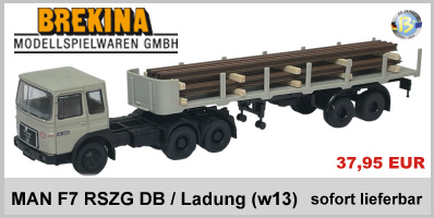 Brekina 97815 1:87 MAN F7 Rungensattelzug DB mit Ladegut (w13)