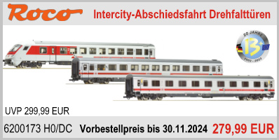 Roco 6200173 H0 DC 3er Set IC Abschiedsfahrt Drehfalttüren und Bordbistro